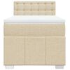 vidaXL Κρεβάτι Boxspring με Στρώμα Κρεμ 80 x 200 εκ. Υφασμάτινο