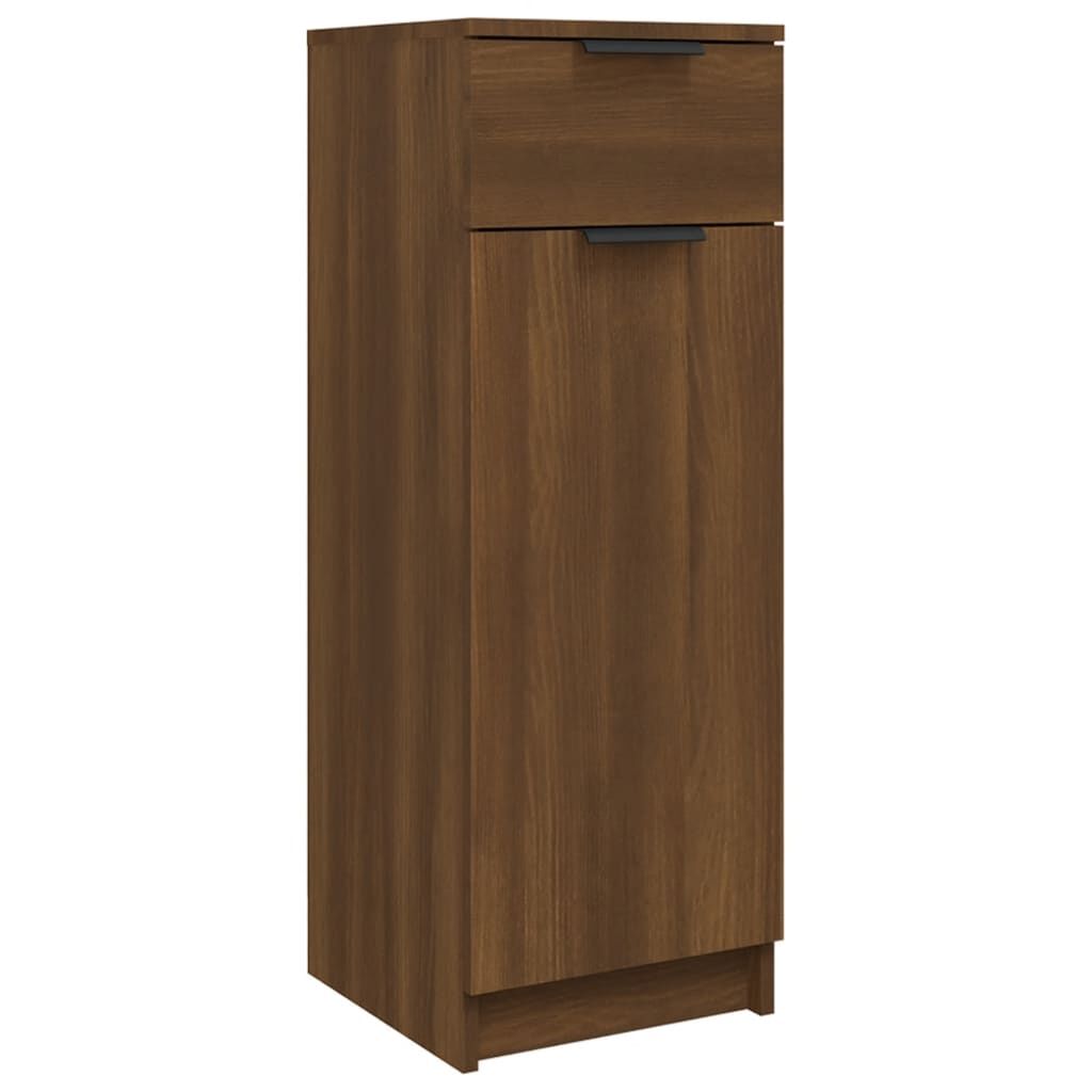 vidaXL Ντουλάπι Μπάνιου Καφέ Δρυς 32x34x90 εκ. Επεξεργασμένο Ξύλο