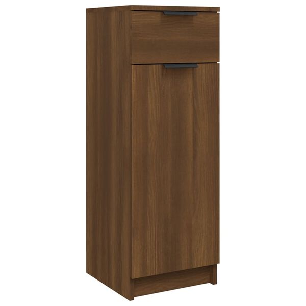 vidaXL Ντουλάπι Μπάνιου Καφέ Δρυς 32x34x90 εκ. Επεξεργασμένο Ξύλο