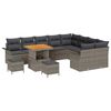 vidaXL Σετ Καναπέ Κήπου με μαξιλάρι 12 pcs Γκρι 80 x 80 x 71 cm