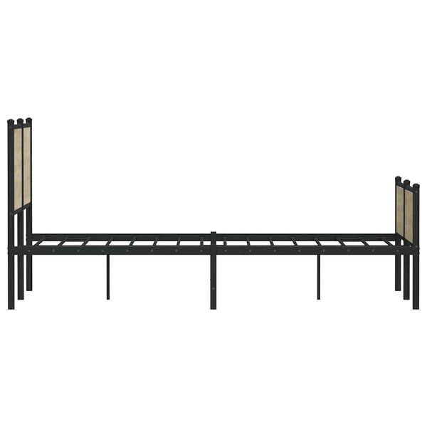 vidaXL Σκελετός Κρεβ. Χωρίς Στρώμα Sonoma Δρυς 120x200 εκ. Μεταλλικό