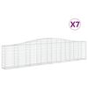 vidaXL Συρματοκιβώτια Τοξωτά 7 τεμ. 400x30x80/100 εκ. Γαλβαν. Ατσάλι