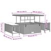 vidaXL Σετ Καναπέ Κήπου με μαξιλάρι 11 pcs Μαύρο 100 x 100 x 71 cm