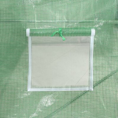 vidaXL Θερμοκήπιο Πράσινο 12 μ² 6 x 2 x 2 μ. με Ατσάλινο Πλαίσιο
