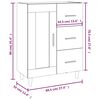 vidaXL Ντουλάπι Γκρι Sonoma 69,5 x 34 x 90 εκ. από Επεξεργασμένο Ξύλο