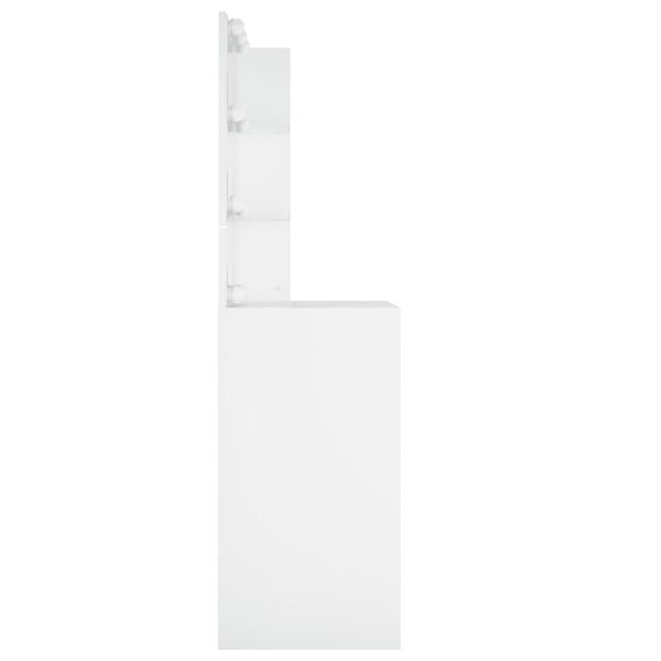vidaXL Μπουντουάρ με LED Λευκό 60x40x140 εκ.