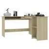 vidaXL Γραφείο Γωνιακό Sonoma Δρυς 120 x 140 x 75 εκ. από Επεξ. Ξύλο