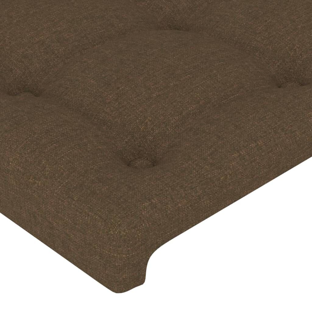 vidaXL Κεφαλάρι Κρεβατιού Σκούρο Καφέ 100x5x78/88 εκ. Υφασμάτινο