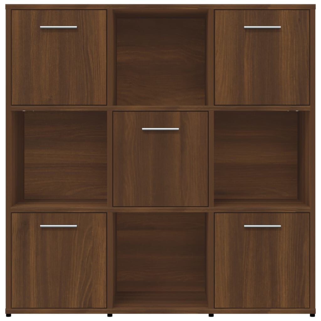 vidaXL Βιβλιοθήκη Καφέ Δρυς 90x30x90 εκ. από Επεξεργασμένο Ξύλο