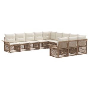 vidaXL &Sigma;&epsilon;&tau; &Kappa;&alpha;&nu;&alpha;&pi;έ &Kappa;ή&pi;&omicron;&upsilon; 11 pcs &Mu;&pi;&epsilon;&zeta; &sigma;&upsilon;&nu;&theta;&epsilon;&tau;&iota;&kappa;ό &rho;&alpha;&tau;ά&nu;