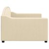 vidaXL Καναπές Κρεβάτι Κρεμ 90 x 200 εκ. Υφασμάτινος