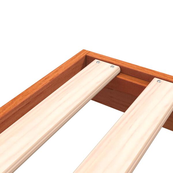 vidaXL Πλαίσιο Κρεβατιού Καφέ Κεριού 90x200 εκ. από Μασίφ Ξύλο Πεύκου