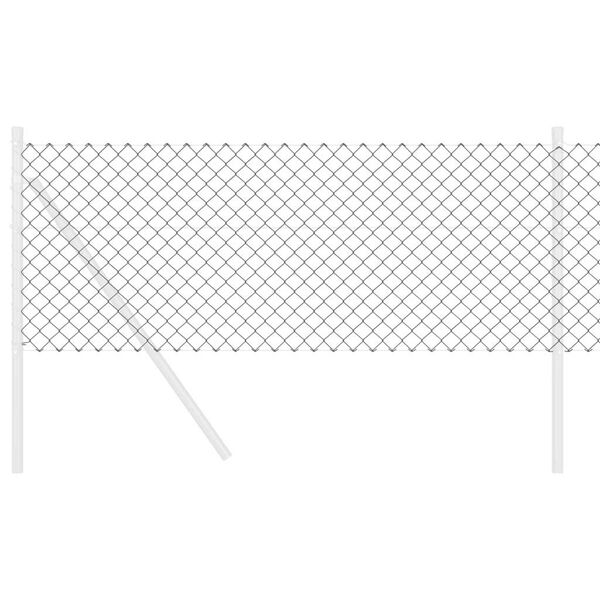 vidaXL Φράχτης αλυσίδας Γκρι 25 x 0.6 μ Ατσάλι