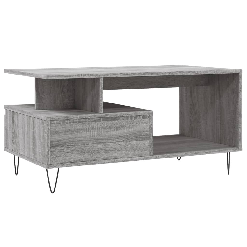 vidaXL Τραπεζάκι Σαλονιού Γκρι Sonoma 90x49x45 εκ.Επεξεργασμένο Ξύλο