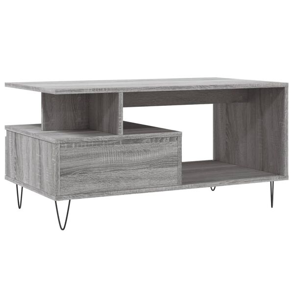 vidaXL Τραπεζάκι Σαλονιού Γκρι Sonoma 90x49x45 εκ.Επεξεργασμένο Ξύλο