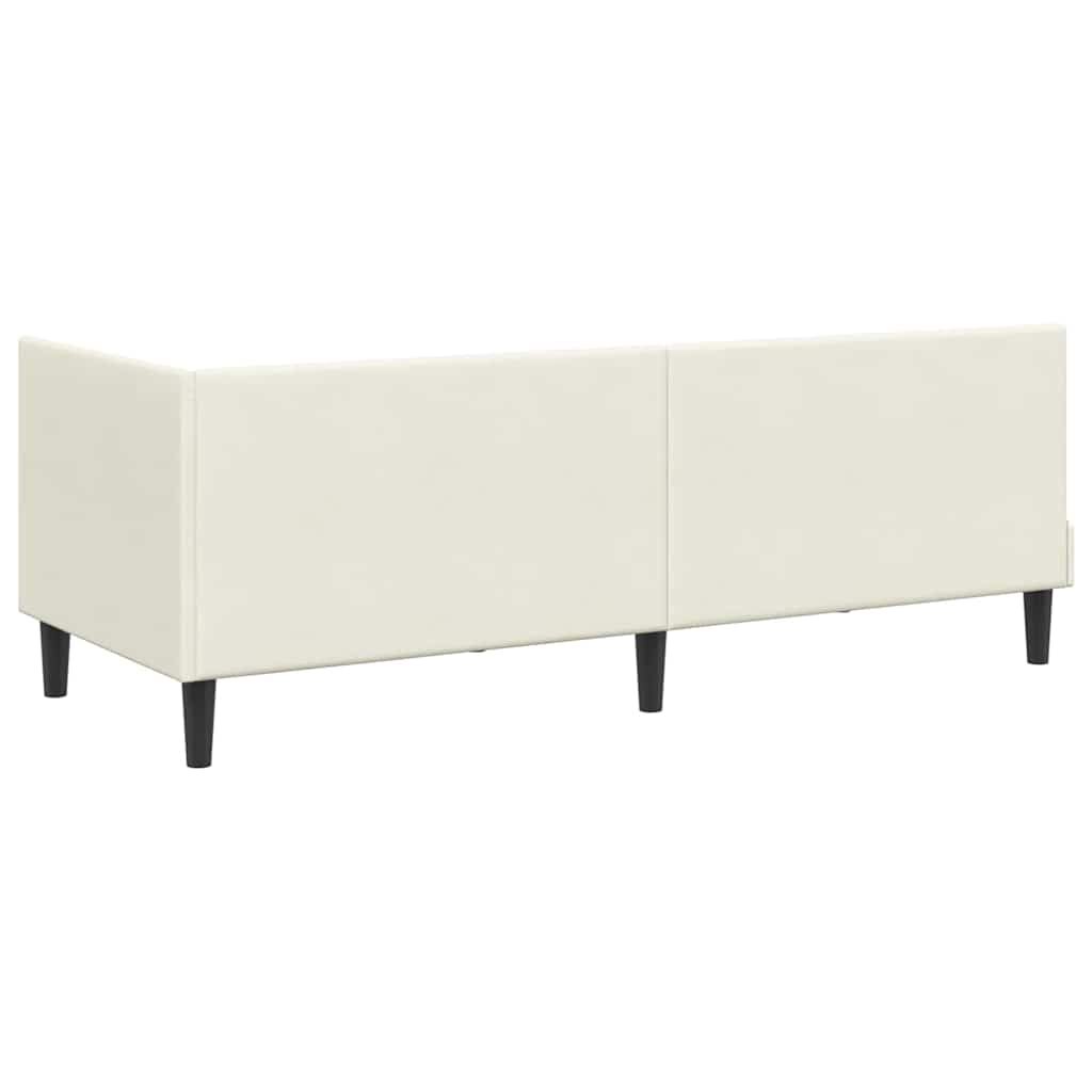 vidaXL Κρεβάτι Γωνίας με κεφαλάρι Κρεμ 80 x 200 cm Βελούδο