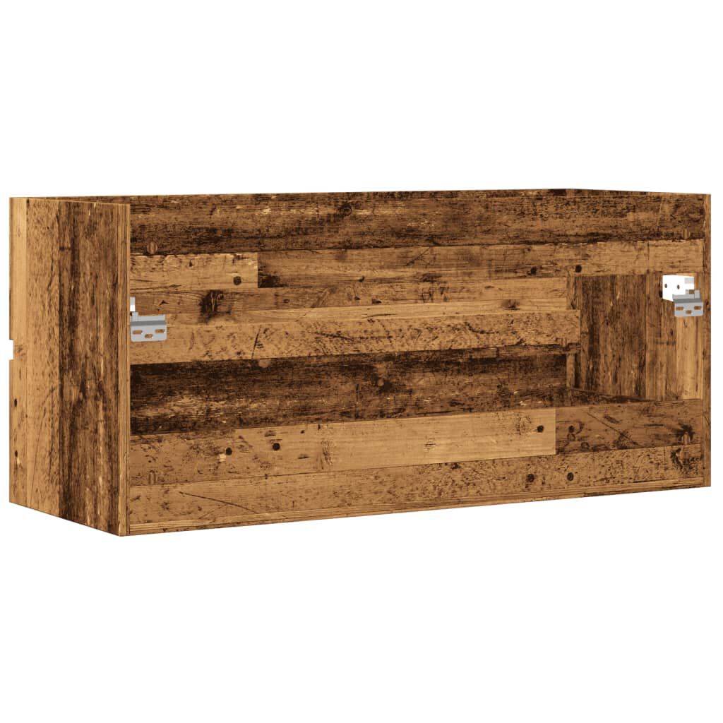vidaXL Ντουλάπι Νιπτήρα Μαύρο 100x38,5x45 εκ. Επεξεργασμένο Ξύλο