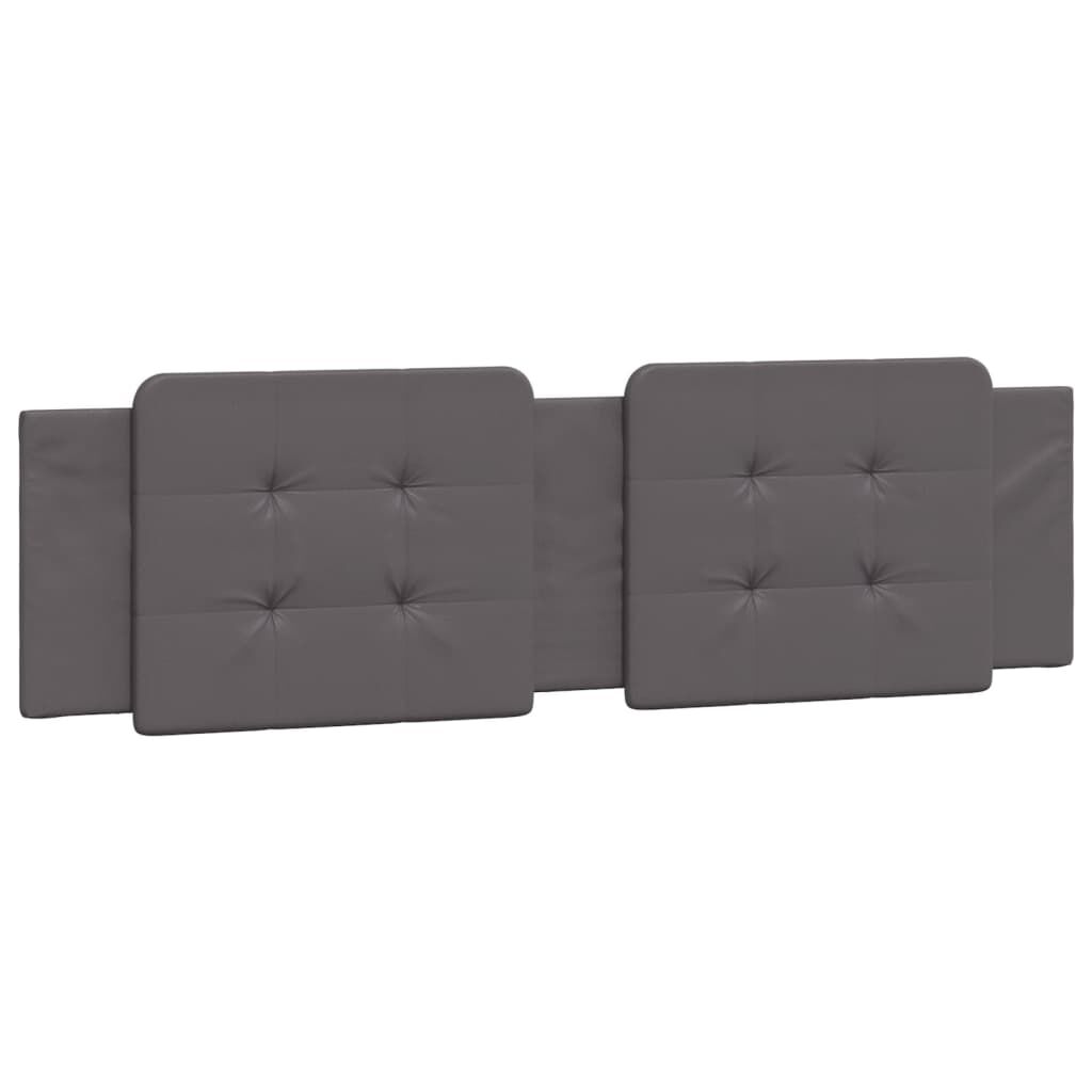 vidaXL Κρεβάτι με Στρώμα Γκρι 180x200 εκ. Συνθετικό Δέρμα