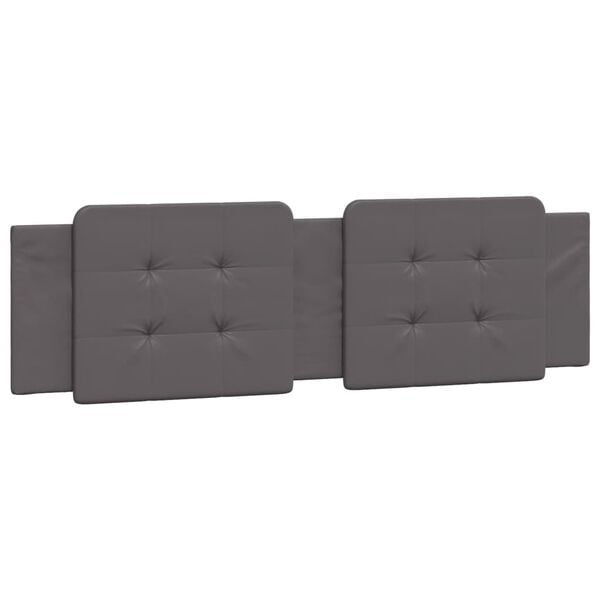 vidaXL Κρεβάτι με Στρώμα Γκρι 180x200 εκ. Συνθετικό Δέρμα