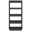 vidaXL Βιβλιοθήκη/Διαχωριστικό Χώρου Γκρι 60x35x135 εκ. Μασίφ Πεύκο