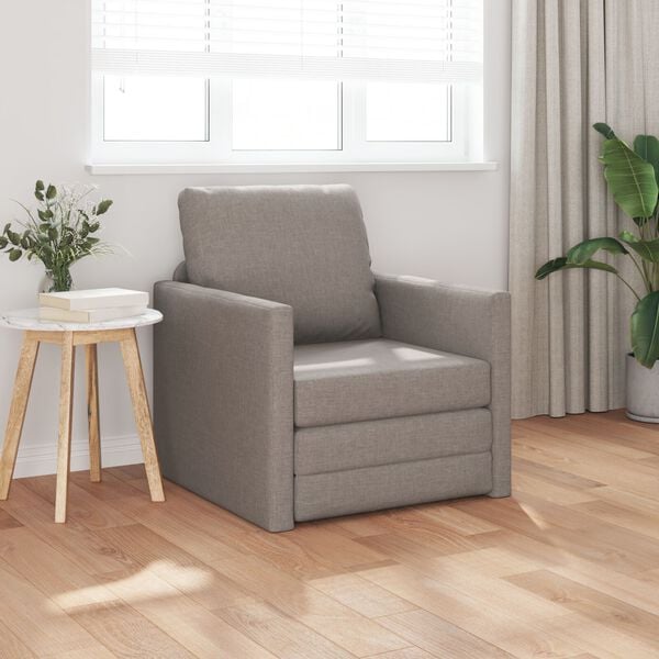 vidaXL Καθιστικό Κρεβάτι 2-σε-1 Ταπέ 74x77x81 εκ Ύφασμα