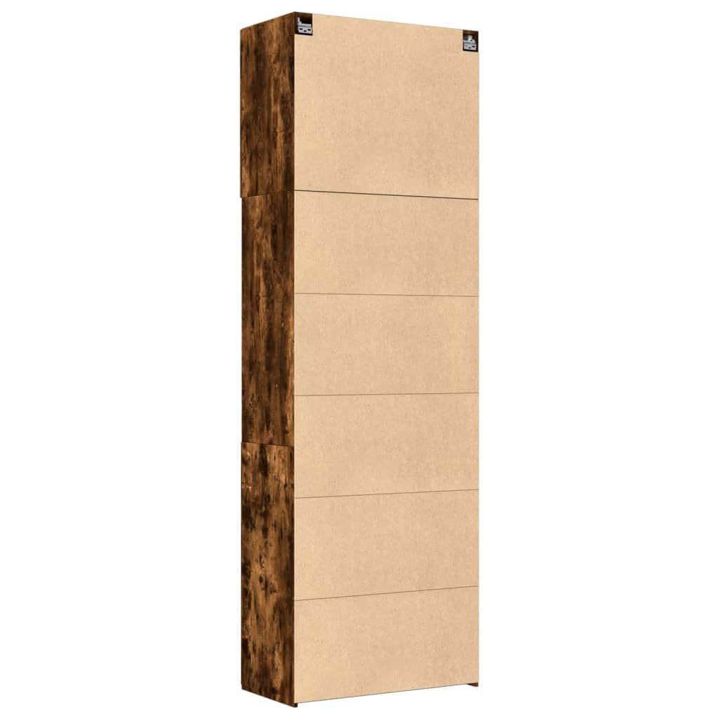 vidaXL Ντουλάπα Καπνιστή Δρυς 80x42,5x249 εκ. από Επεξεργασμένο Ξύλο