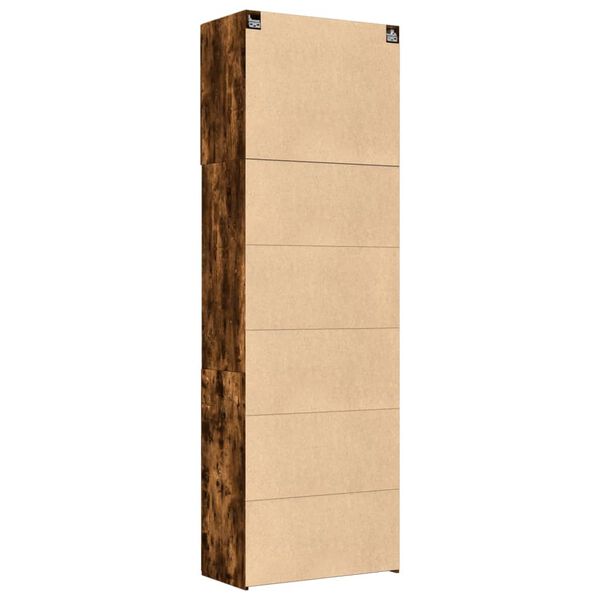 vidaXL Ντουλάπα Καπνιστή Δρυς 80x42,5x249 εκ. από Επεξεργασμένο Ξύλο