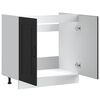 vidaXL Ντουλάπι βάσης νεροχύτη Kalmar Μαύρο 80x46x81,5 εκ. Επεξ. Ξύλο