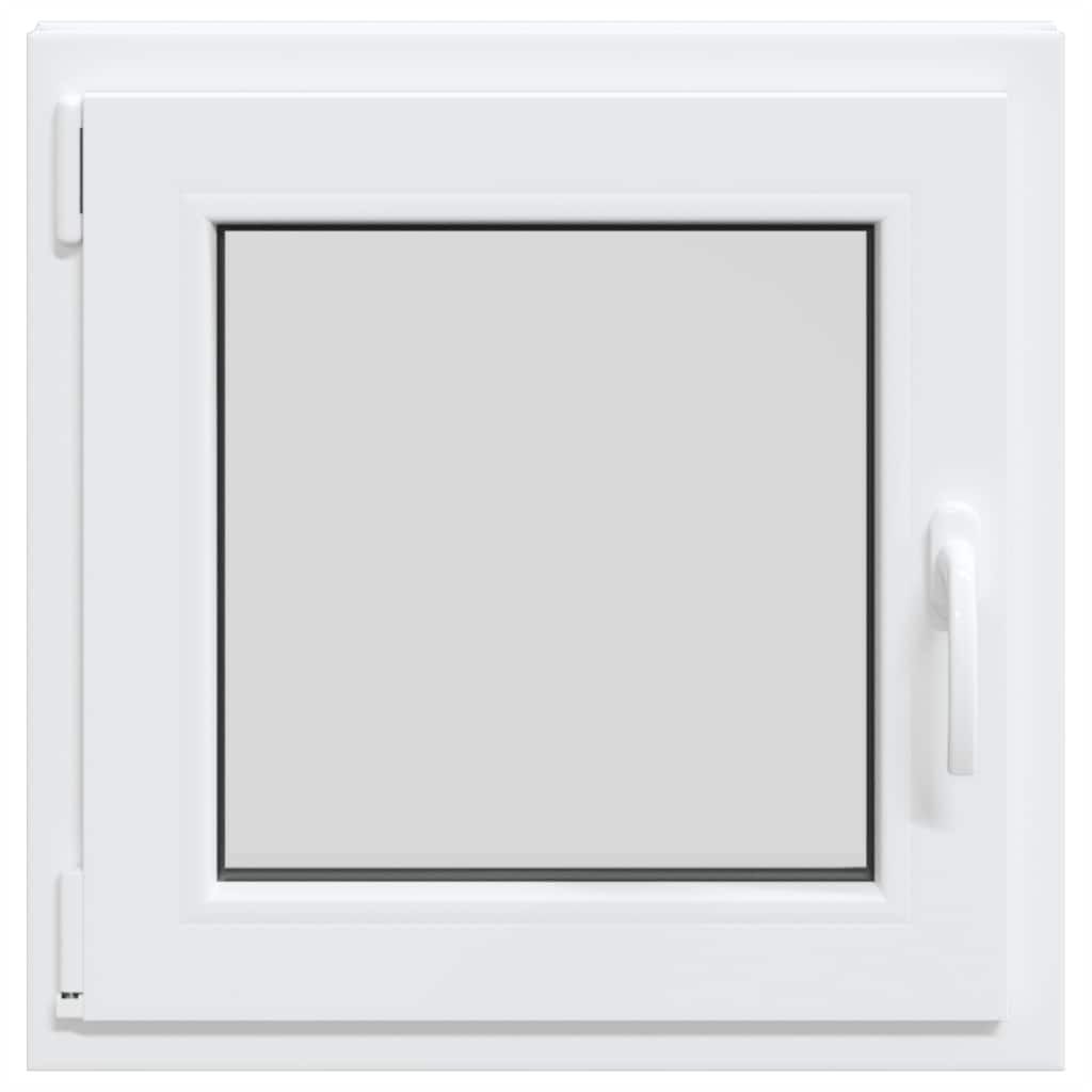 vidaXL Παράθυρο Υπογείου "RISOR" 50x50 εκ. Ανακλινόμενο & Περιστρεφόμενο DIN Αριστερά Λευκό