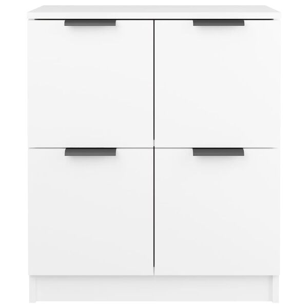 vidaXL Ντουλάπια 2 τεμ. άσπρο 60x30x70 εκ. Επεξεργασμένο Ξύλο
