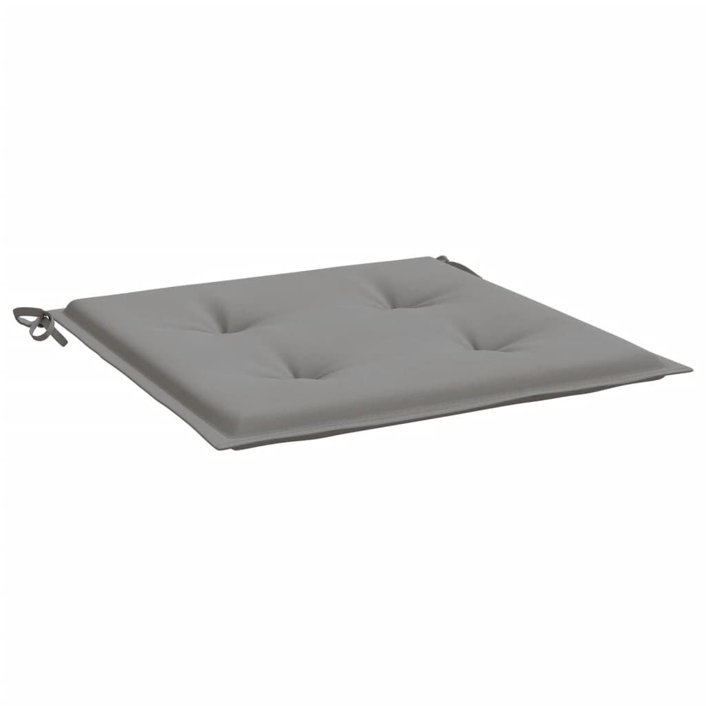 vidaXL Μαξιλάρια Καρέκλας Κήπου 2 τεμ. Γκρι 50x50x3 εκ. Υφασμάτινα