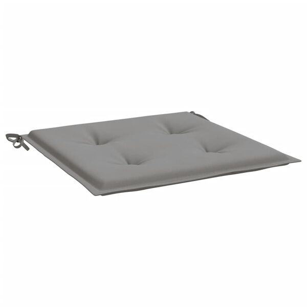 vidaXL Μαξιλάρια Καρέκλας Κήπου 2 τεμ. Γκρι 50x50x3 εκ. Υφασμάτινα