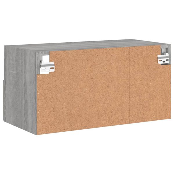 vidaXL Ντουλάπι Τοίχου Τηλεόρασης Γκρι Sonoma 60x30x30εκ Επεξ Ξύλο