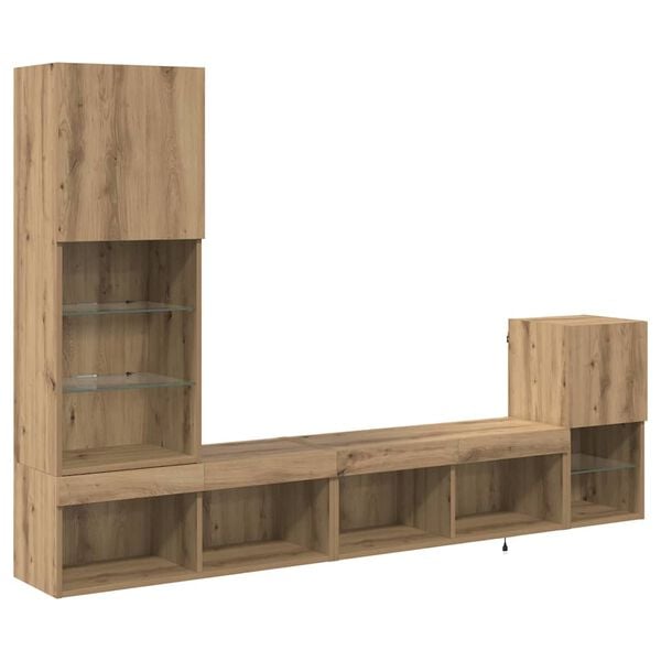 vidaXL Μονάδες Τοίχου Τηλεόρασης Artisan Oak Επεξεργασμένο ξύλο