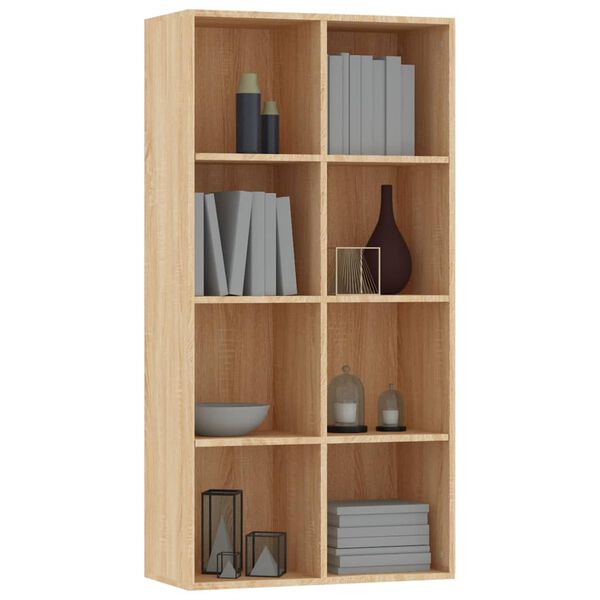 vidaXL Ραφιέρα/Βιβλιοθήκη Sonoma Δρυς 66x30x130 εκ. από Επεξ. Ξύλο