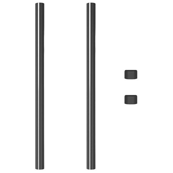 vidaXL &Sigma;&tau;ύ&lambda;&omicron;&sigmaf; &Pi;&epsilon;&rho;&iota;&phi;&rho;ά&xi;&epsilon;&omega;&nu; 2 pcs &Gamma;&kappa;&rho;&iota; 80 cm &Alpha;&tau;&sigma;ά&lambda;&iota; &mu;&epsilon; &Epsilon;&pi;&iota;&kappa;ά&lambda;&upsilon;&psi;&eta; &Pi;&omicron;ύ&delta;&rho;&alpha;&sigmaf;