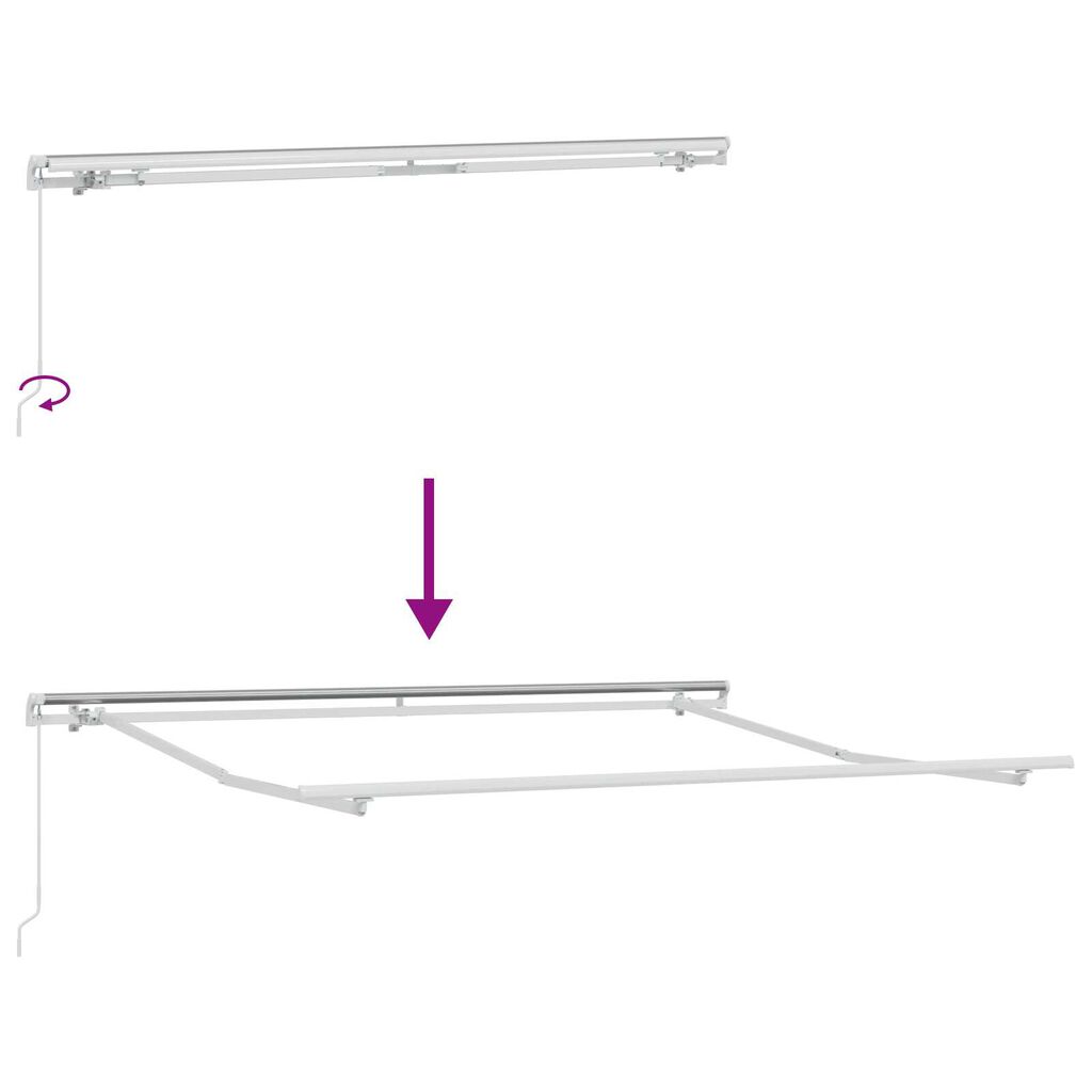 vidaXL Manual Retractable Awning Κόκκινη και Καφετιά 300x250 cm