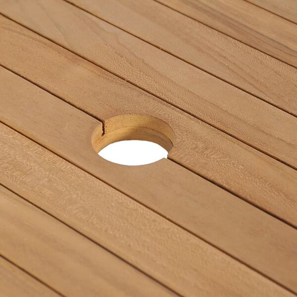 vidaXL Έπιπλο Μπάνιου από Μασίφ Ξύλο Teak με Νιπτήρα River Stone