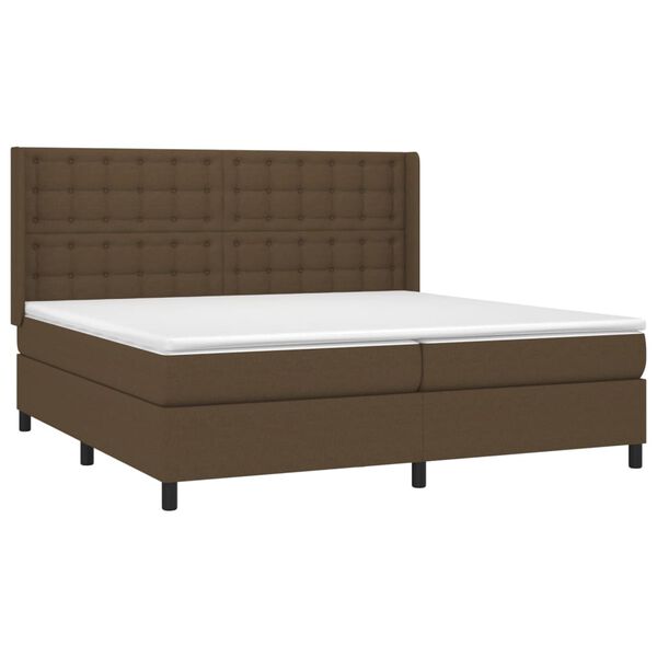 vidaXL &Kappa;&rho;&epsilon;&beta;ά&tau;&iota; Boxspring &mu;&epsilon; &Sigma;&tau;&rho;ώ&mu;&alpha; & LED &Sigma;&kappa;.&Kappa;&alpha;&phi;έ 200x200&epsilon;&kappa;. &Upsilon;&phi;&alpha;&sigma;&mu;ά&tau;&iota;&nu;&omicron;