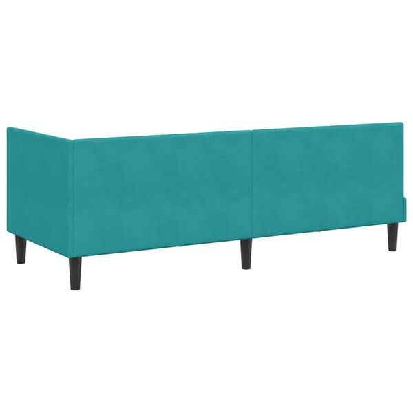 vidaXL Κρεβάτι Γωνίας με κεφαλάρι Τιρκουάζ 80 x 200 cm Βελούδο