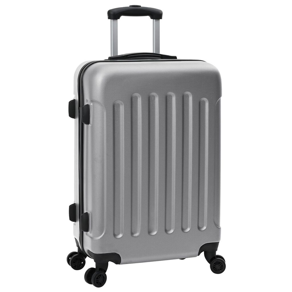 vidaXL Σετ βαλιτσών 3 τεμάχια Ανθεκτική Ασημί 20'' 24'' 28'' ABS