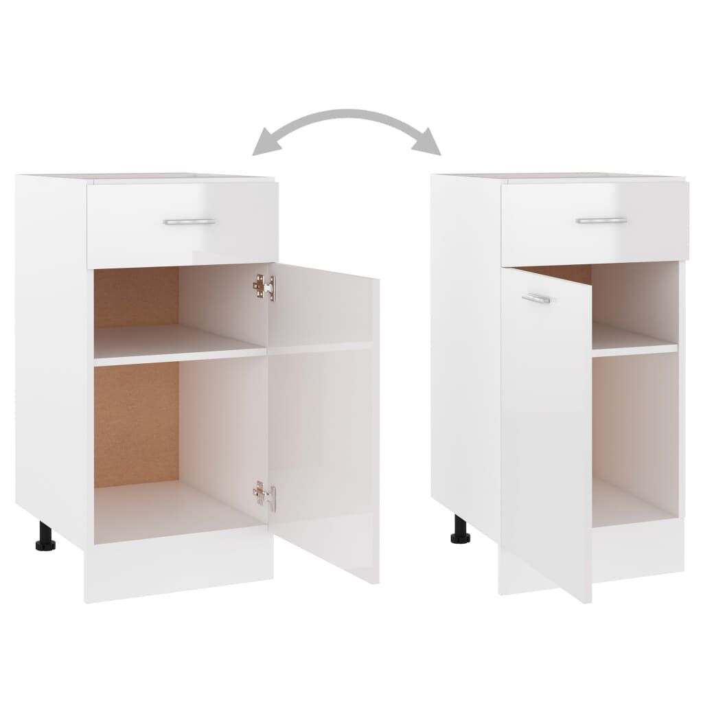 vidaXL Ντουλάπι με Συρτάρι Lyon Γυαλιστερό Λευκό 40x46x81,5εκ.