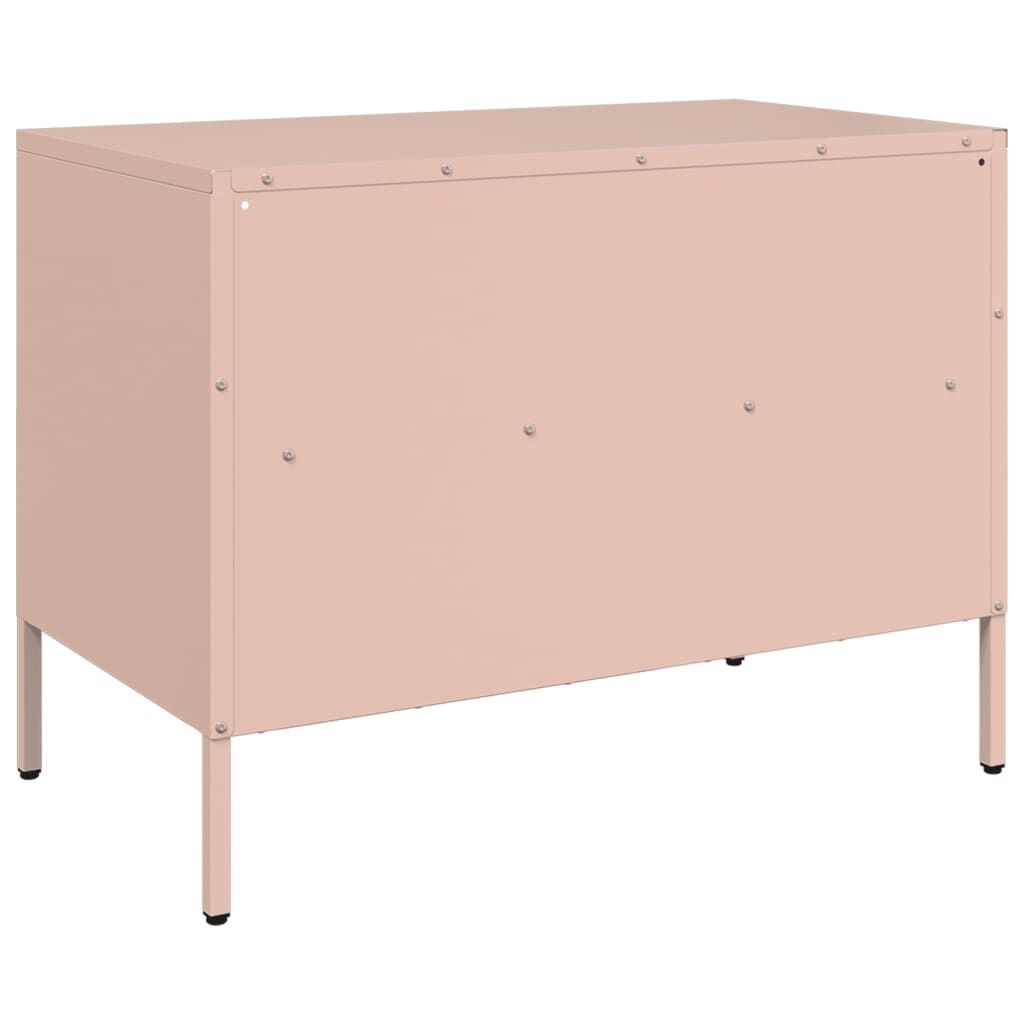 vidaXL Έπιπλο Τηλεόρασης Ροζ 68x39x50,5 εκ. από Χάλυβα