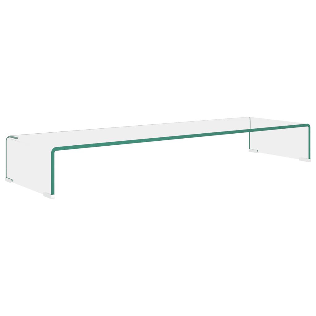 vidaXL Βάση Τηλεόρασης/Οθόνης Διάφανη 100 x 30 x 13 εκ. Γυάλινη