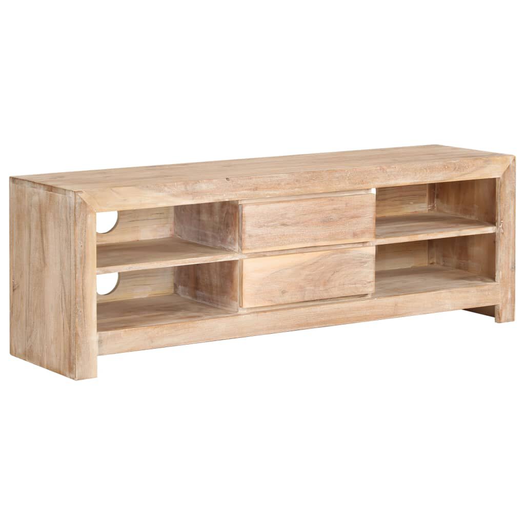 vidaXL Έπιπλο Τηλεόρασης Ανοιχτό Καφέ 120x30x40 εκ. Μασίφ Ξύλο Ακακίας