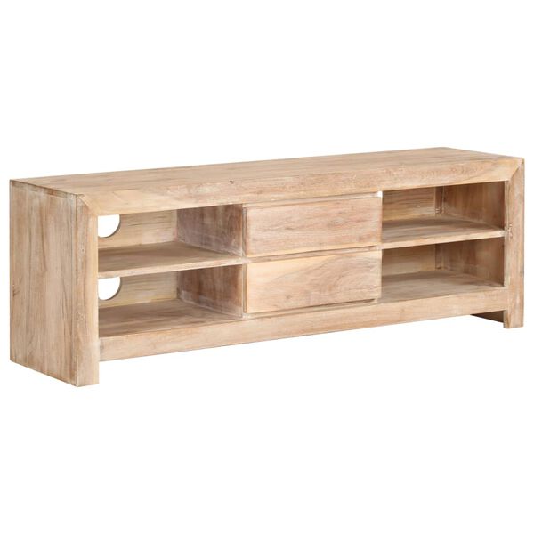 vidaXL Έπιπλο Τηλεόρασης Ανοιχτό Καφέ 120x30x40 εκ. Μασίφ Ξύλο Ακακίας