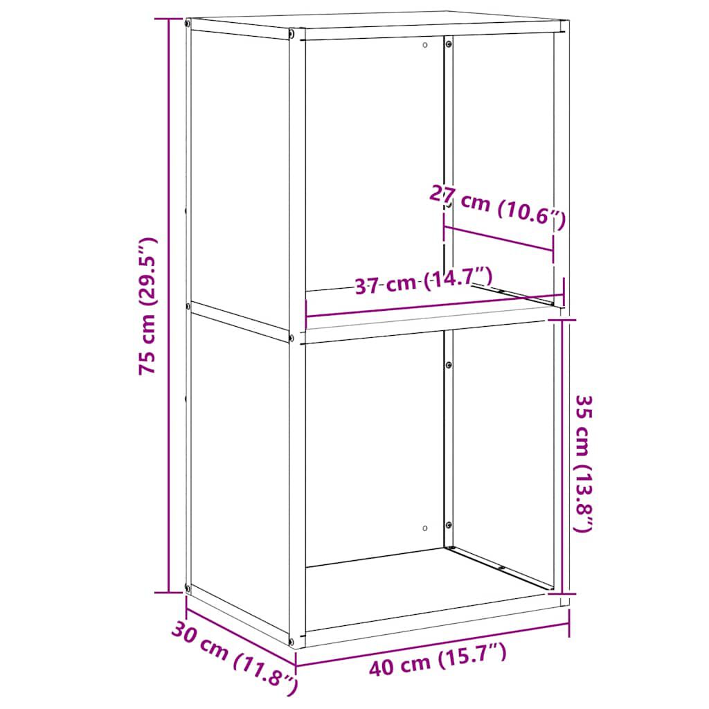 vidaXL Ράφι Καυσόξυλων Μαύρο 40x30x75 εκ. Χάλυβας ψυχρής έλασης