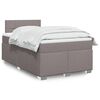 vidaXL Κρεβάτι Boxspring με Στρώμα Taupe 120x190 εκ. Υφασμάτινο
