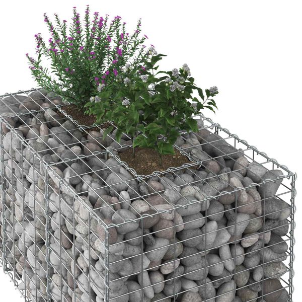 vidaXL &Alpha;&nu;&alpha;&sigma;&eta;&kappa;&omega;&mu;έ&nu;&omicron; &kappa;&rho;&epsilon;&beta;ά&tau;&iota; gabion &Alpha;&sigma;&eta;&mu;ί 100 x 60 x 55 &epsilon;&kappa;