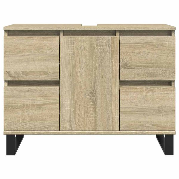 vidaXL Ντουλάπι Μπάνιου Sonoma Δρυς 80 x 33 x 60 εκ. από Επεξεργ. Ξύλο